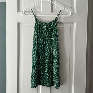 Abercrombie kids green floral slip dress, size 7/8